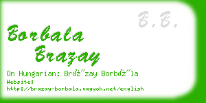 borbala brazay business card